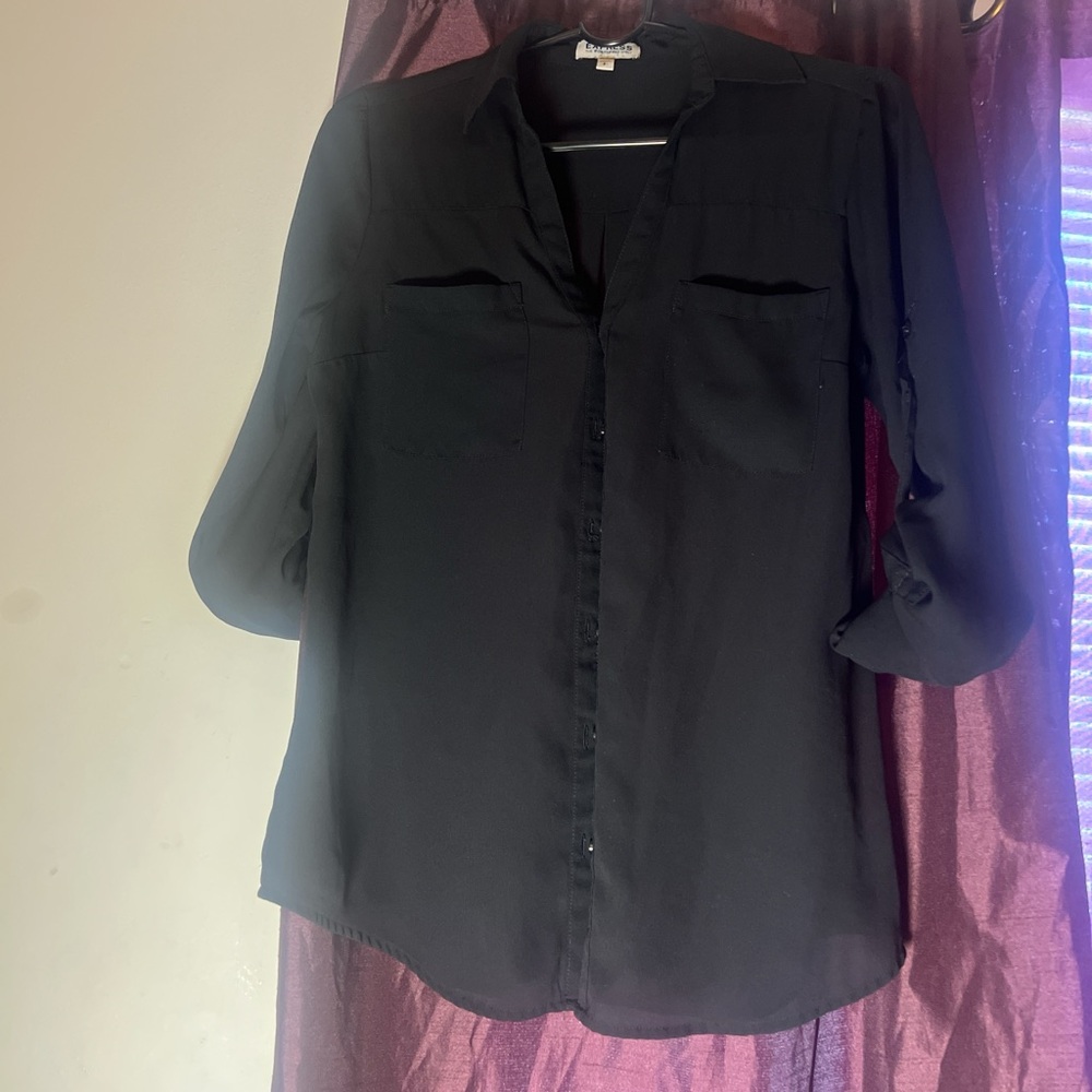 Express Black Button Down Shirt